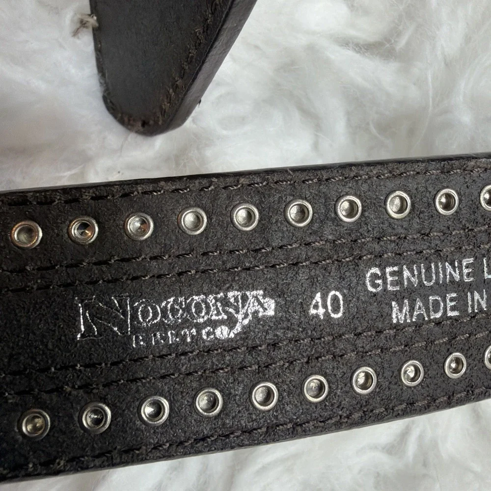 Vietnam Veteran Belt & Buckle‎ Nocona South Western Cowboy Studded Mens Size 40